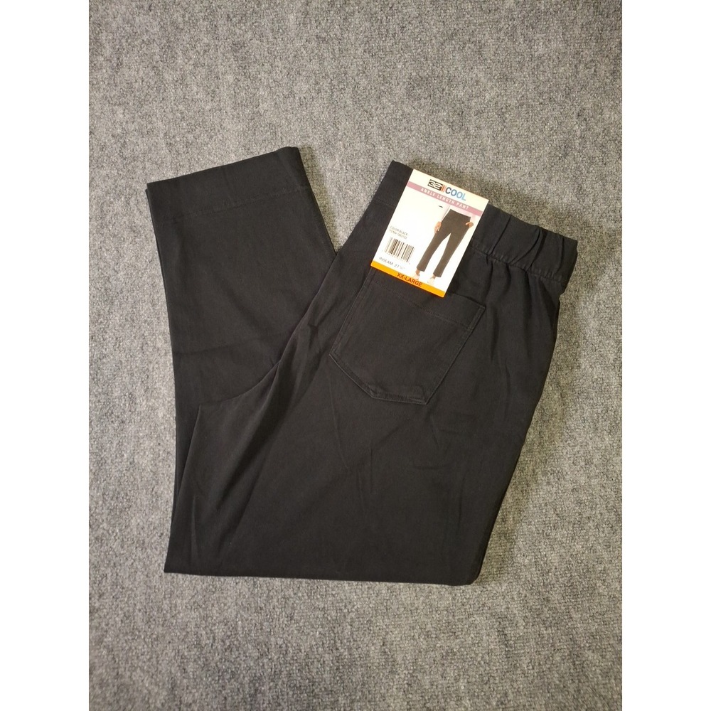32 Degrees Cool Women's Stretch Twill Ankle Length Cropped Pant, Black, 2XL, New